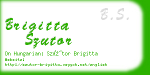 brigitta szutor business card